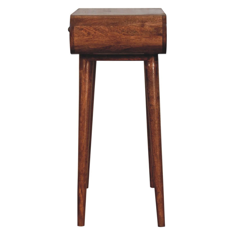 Artisan - Mini Honey Caramel Dressing Table With Foldable Mirror