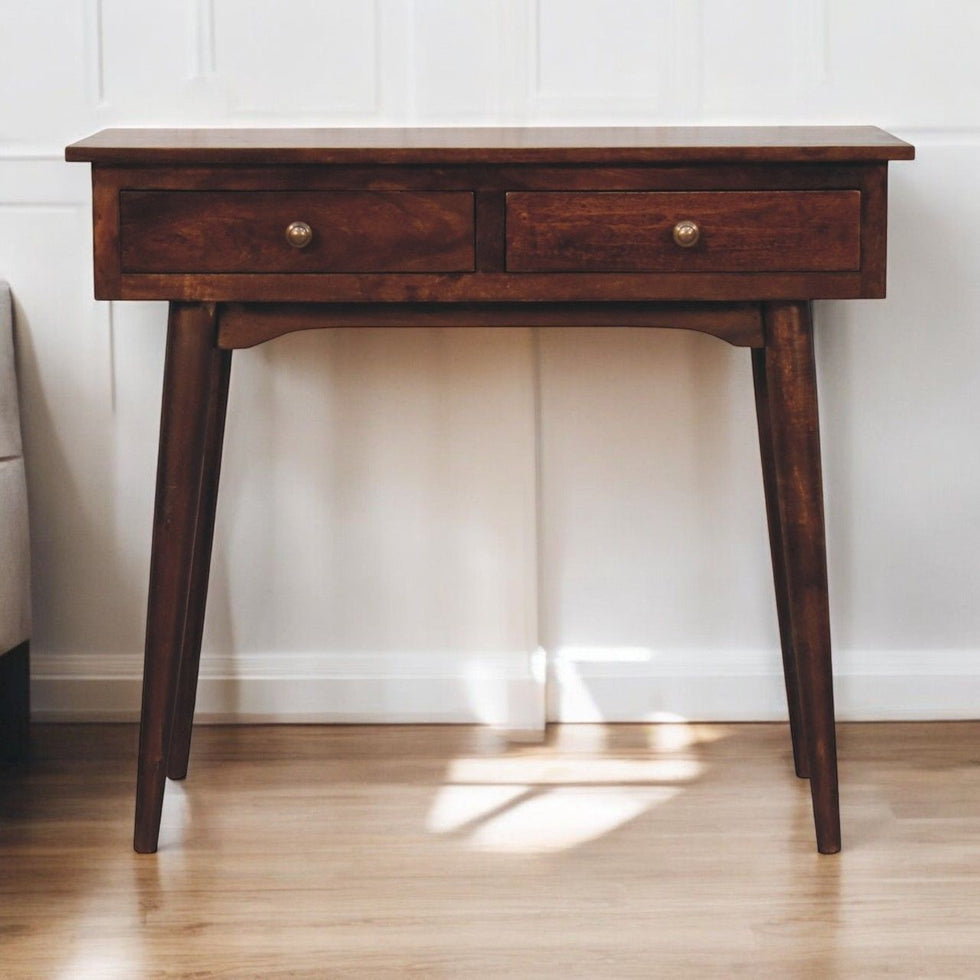 Artisan - California Walnut Hallway 2 Drawer Console Table