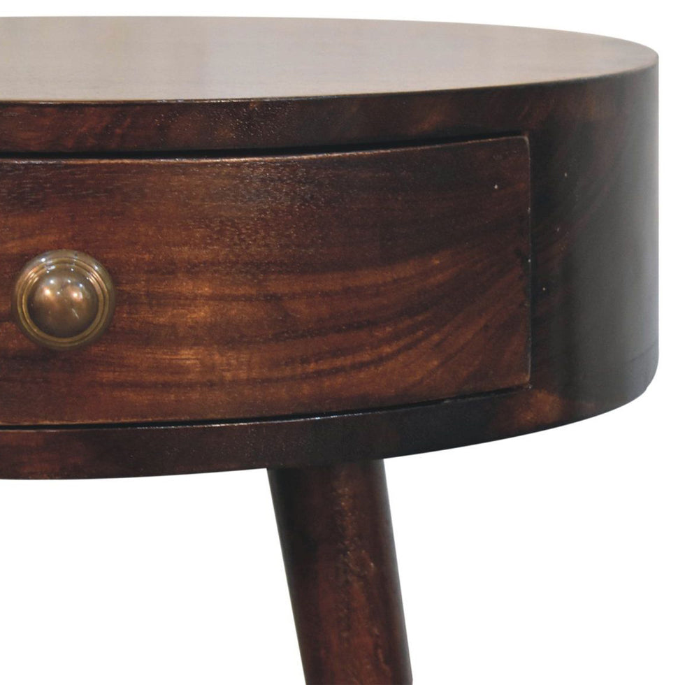 Artisan - Nordic California Walnut Circular Shaped Bedside