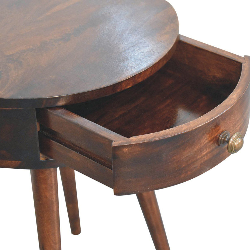 Artisan - Nordic California Walnut Circular Shaped Bedside