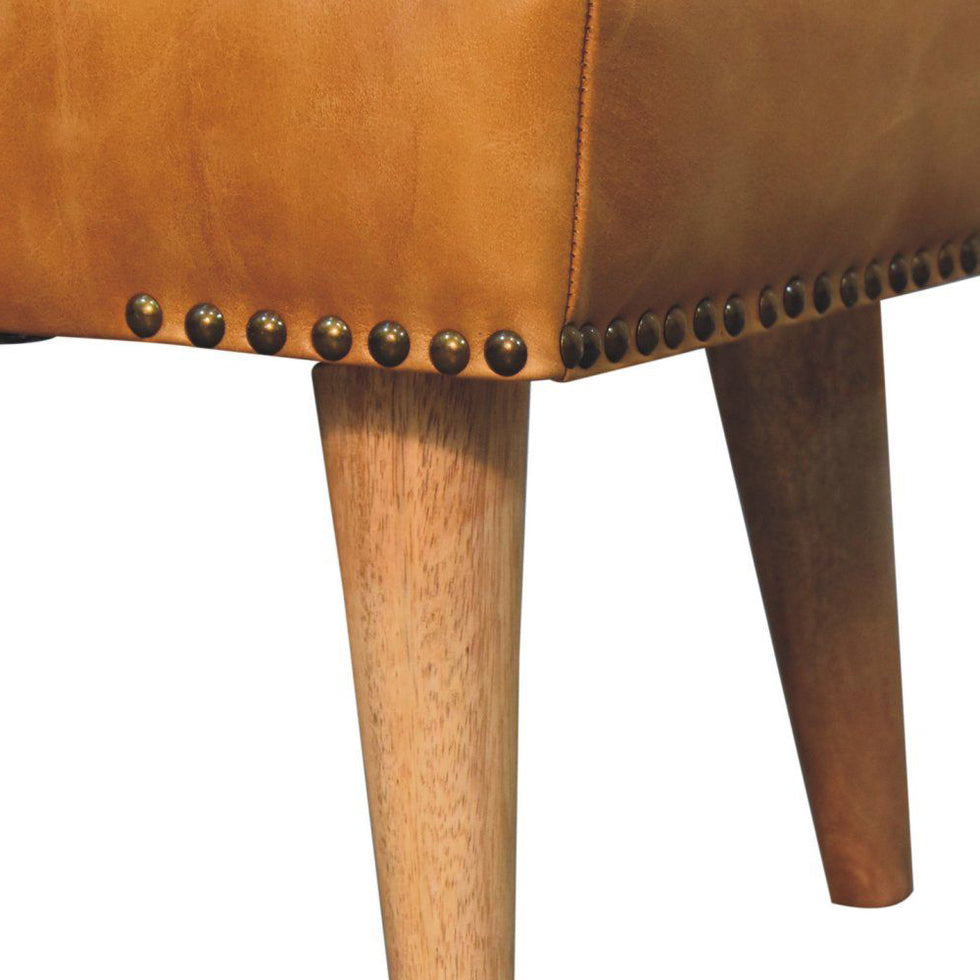 Artisan - Bouclé Buffalo Hide Leather Bench