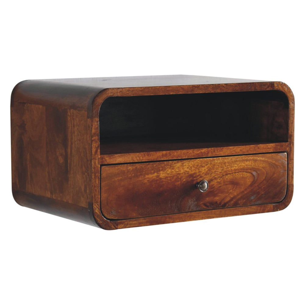 Artisan - Large Curve Upper Slot Floating Bedside