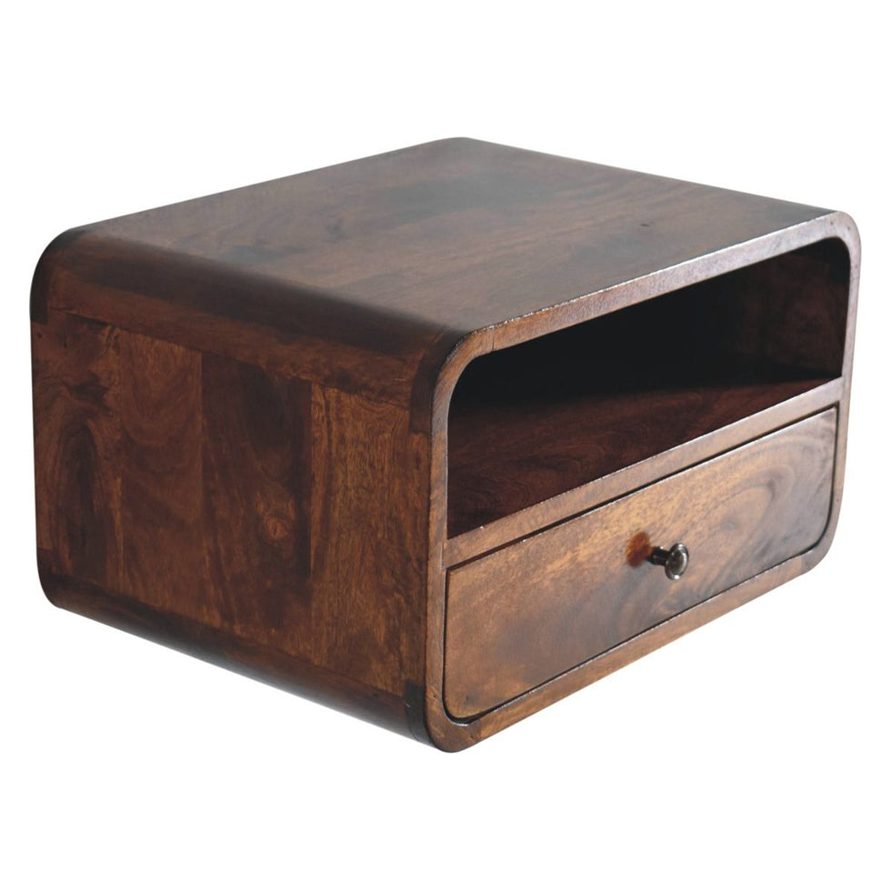 Artisan - Large Curve Upper Slot Floating Bedside