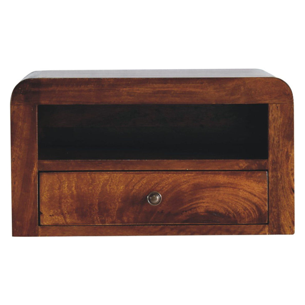 Artisan - Chunky Chestnut 1 Drawer Wall Mounted Nightstand