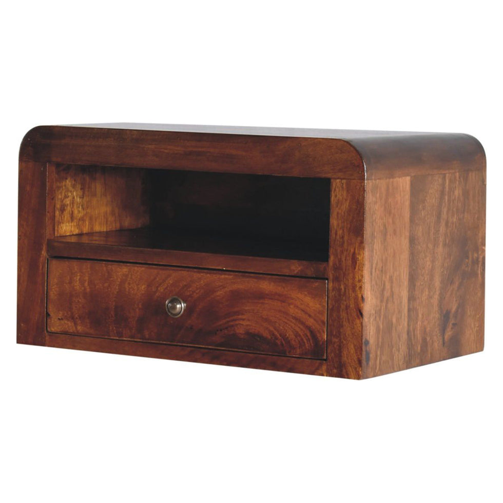 Artisan - Chunky Chestnut 1 Drawer Wall Mounted Nightstand