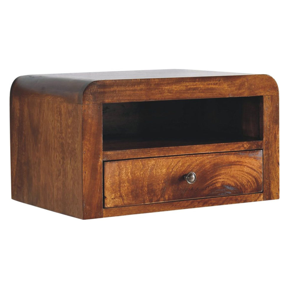 Artisan - Chunky Chestnut 1 Drawer Wall Mounted Nightstand