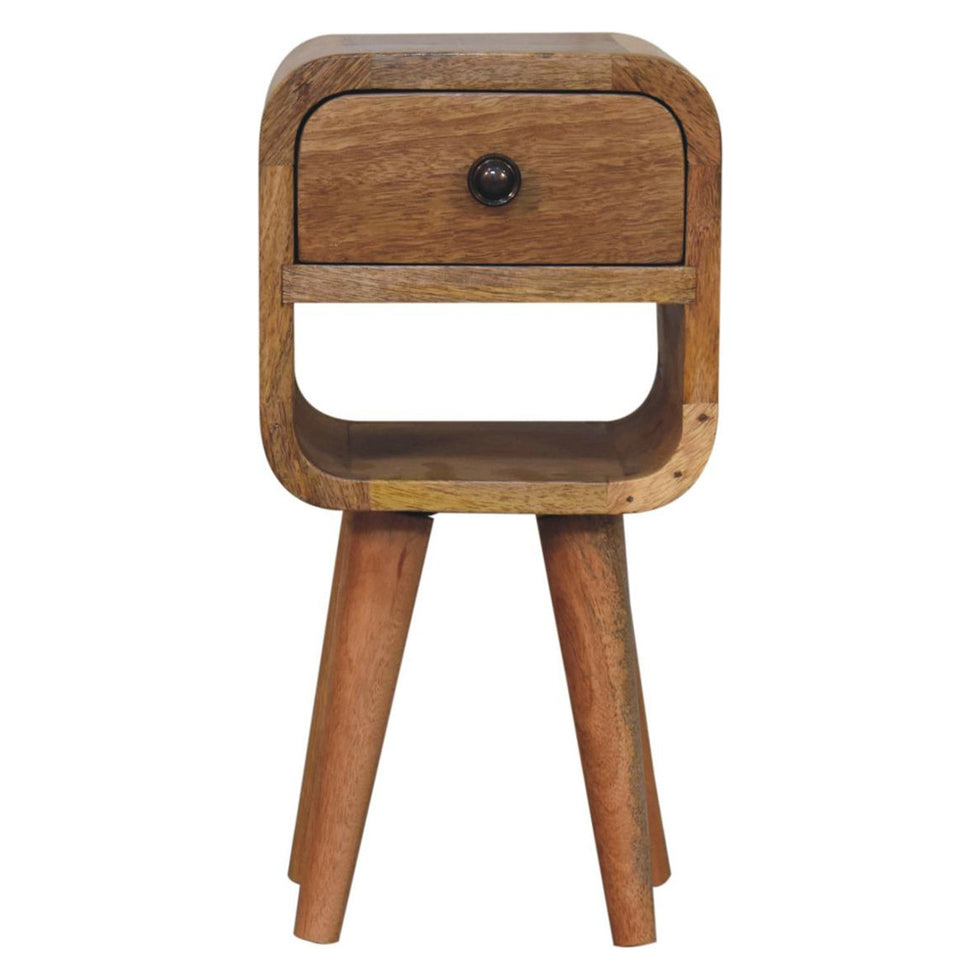 Artisan - Extra Mini Oak-Ish Curve Lower Bedside
