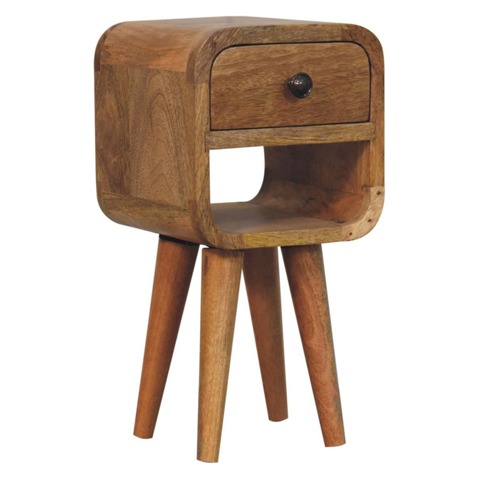 Artisan - Extra Mini Oak-Ish Curve Lower Bedside