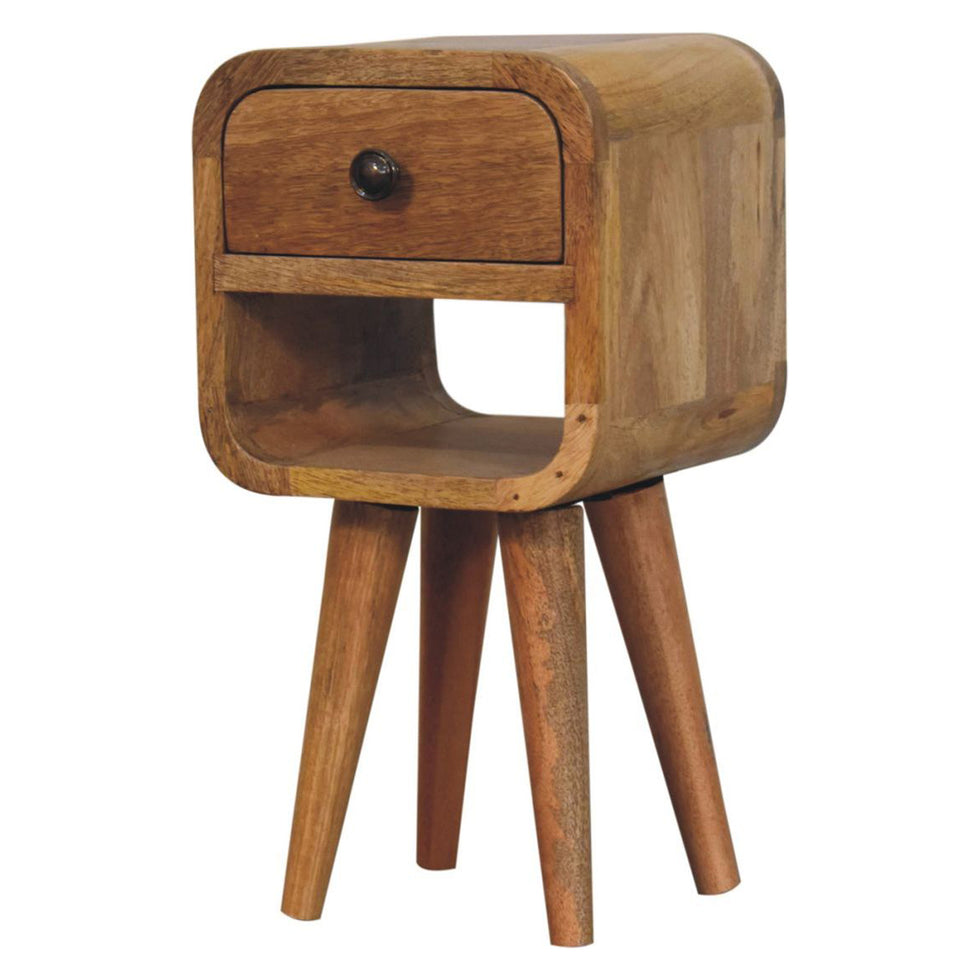 Artisan - Extra Mini Oak-Ish Curve Lower Bedside