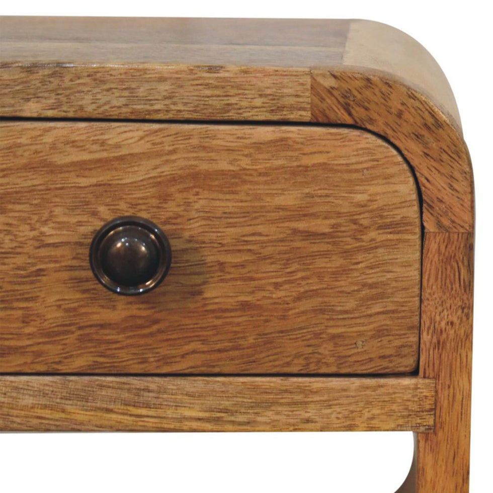 Artisan - Extra Mini Oak-Ish Curve Lower Bedside