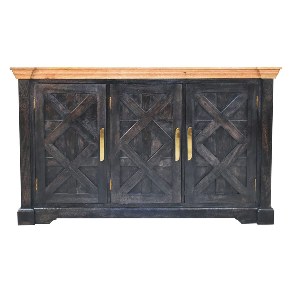 Artisan - Regal Ash Black Rustic Sideboard