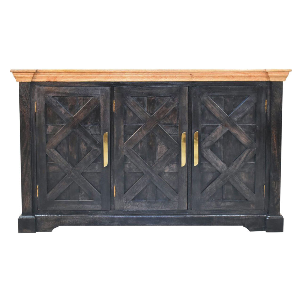 Artisan - Regal Ash Black Rustic Sideboard