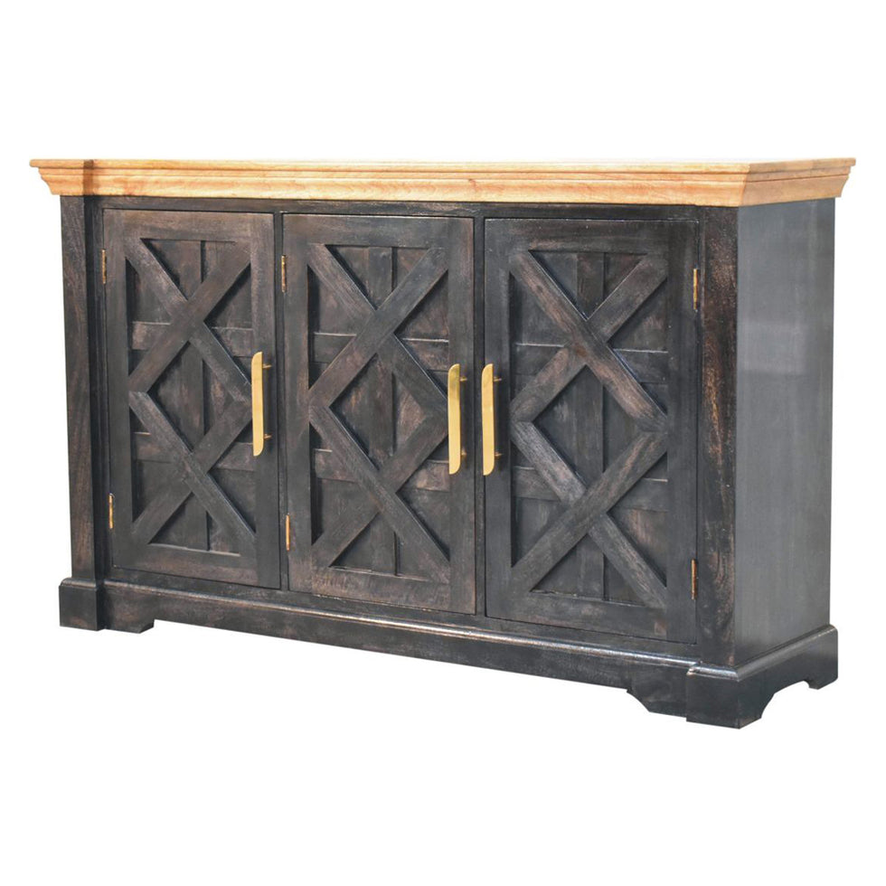Artisan - Regal Ash Black Rustic Sideboard