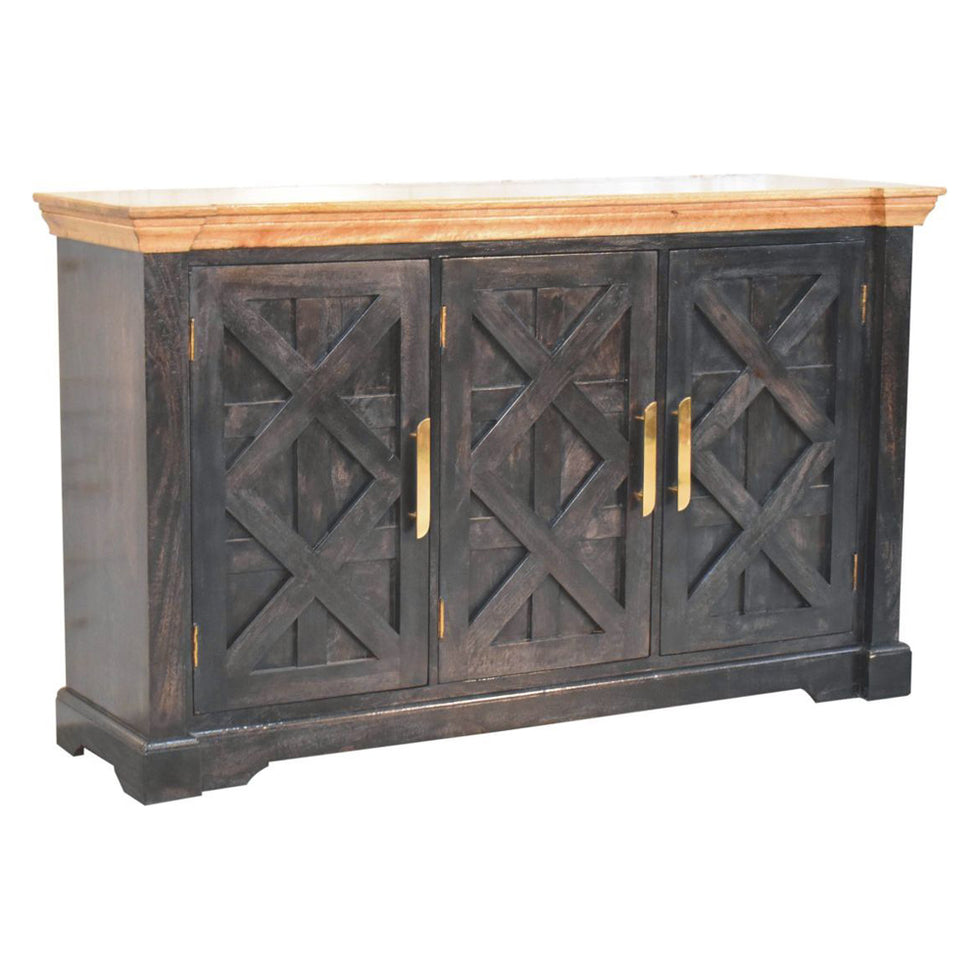 Artisan - Regal Ash Black Rustic Sideboard
