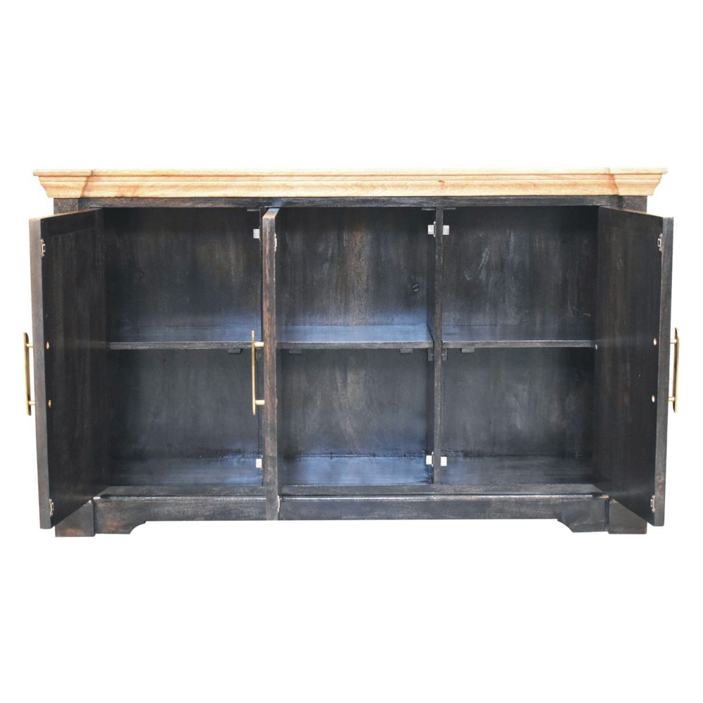 Artisan - Regal Ash Black Rustic Sideboard