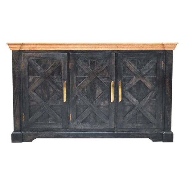 Artisan - Regal Ash Black Rustic Sideboard