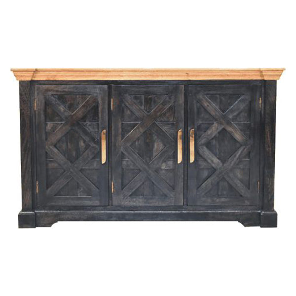 Artisan - Regal Ash Black Rustic Sideboard