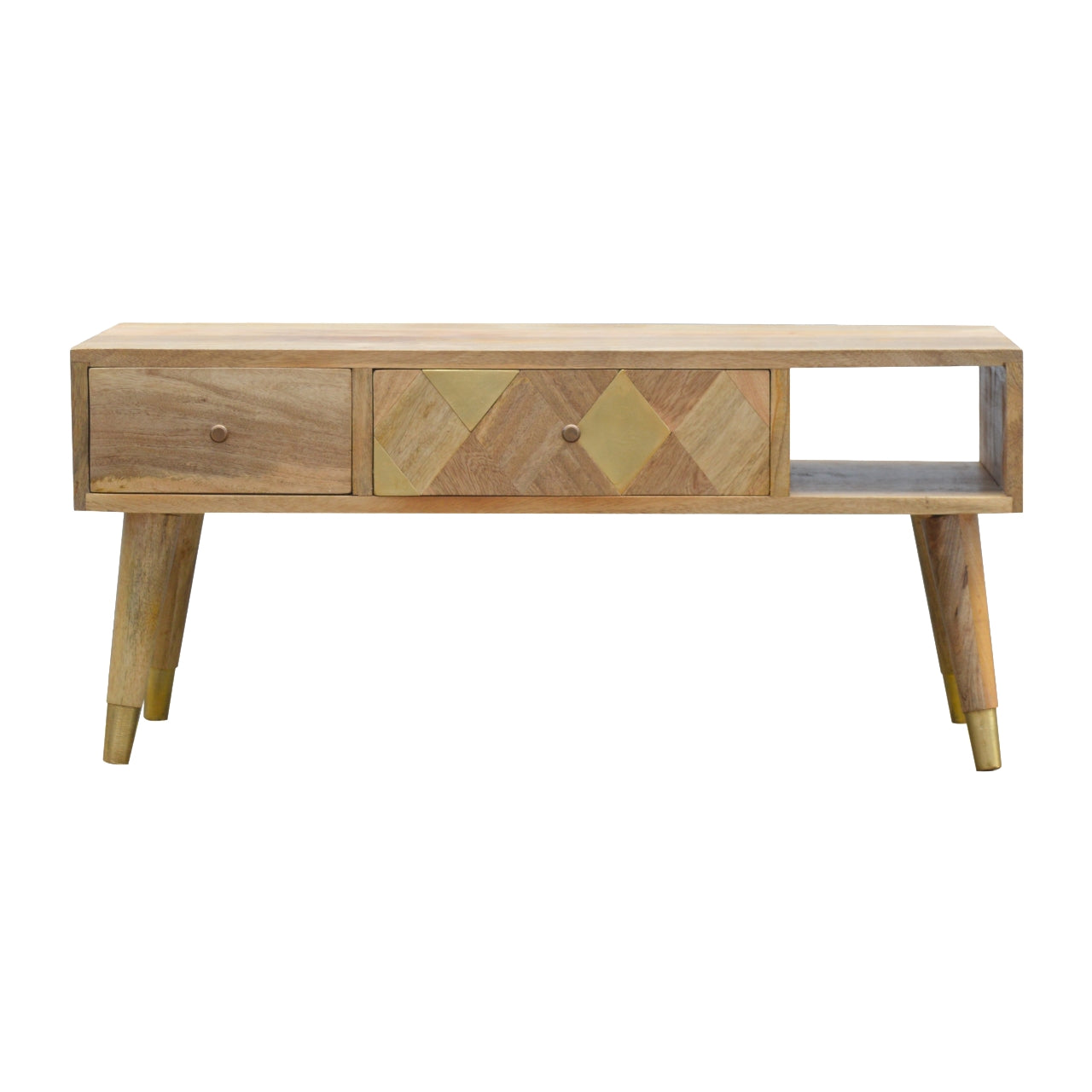 Artisan - Gold Inlay Media Unit in Oak-Ish