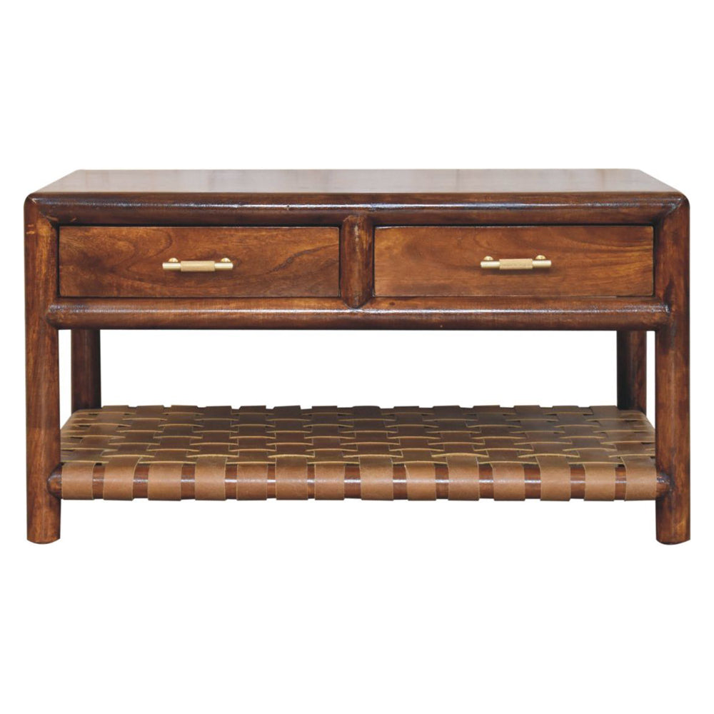 Artisan - Regency Woven Console Table With 4 Drawers