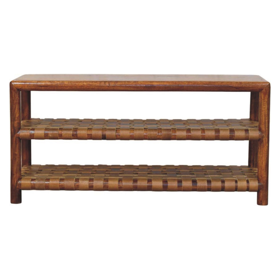 Artisan - Regency Woven Chestnut 2 Slot Shoe Rack