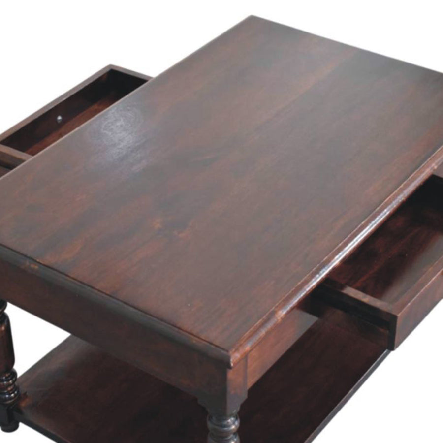 Artisan - Turned Legs Cherry Console Table