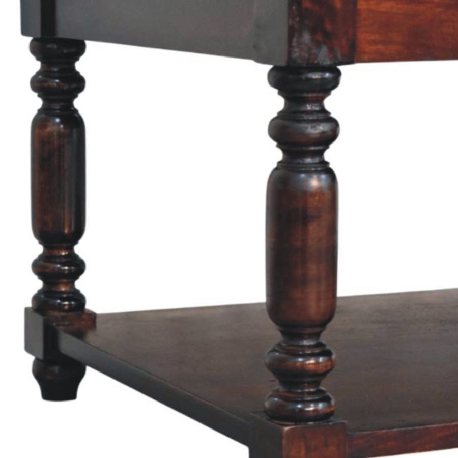 Artisan - Turned Legs Cherry Console Table