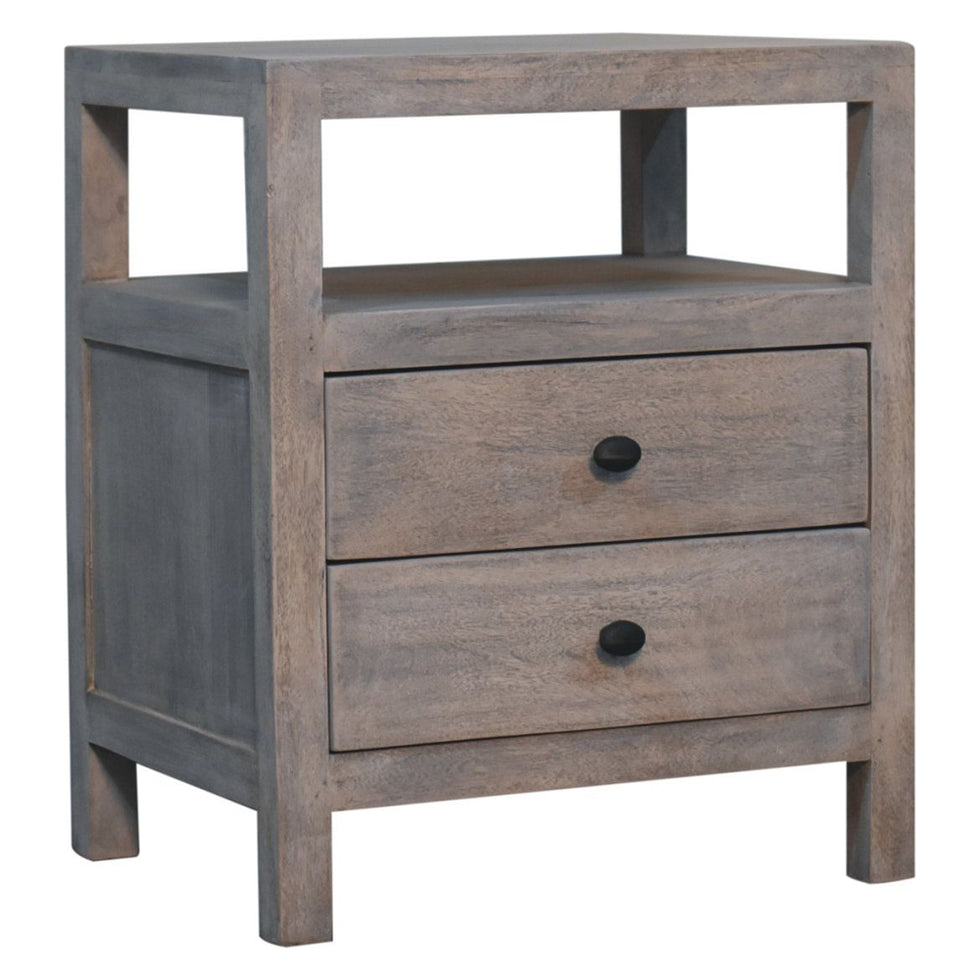 Artisan - Acid Wash 2 Drawer Open Bedside