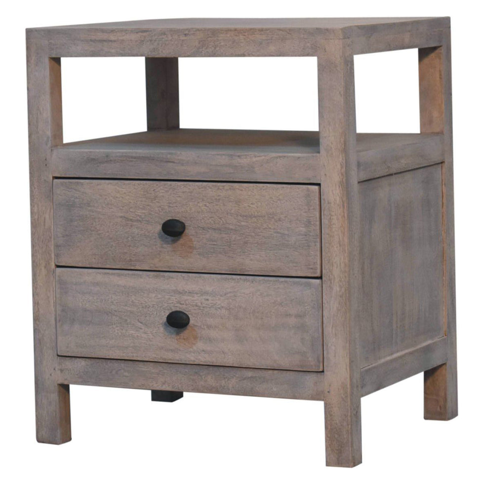 Artisan - Acid Wash 2 Drawer Open Bedside