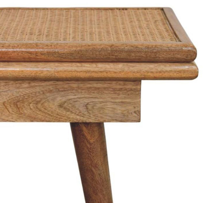 Artisan - Larissa Triple Accent Oak-Ish Cane Bench
