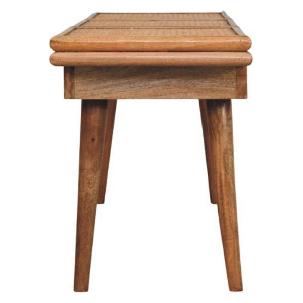 Artisan - Larissa Triple Accent Oak-Ish Cane Bench