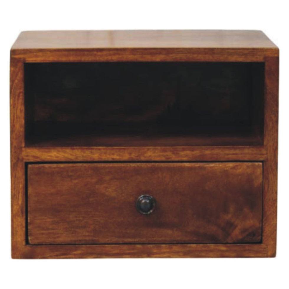 Artisan - Solis 1-Drawer Chestnut Wall Mounted Nightstand