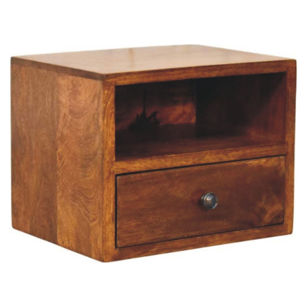 Artisan - Solis 1-Drawer Chestnut Wall Mounted Nightstand