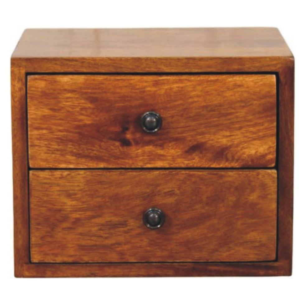 Artisan - Solis 2-Drawer Chestnut Wall Mounted Nightstand