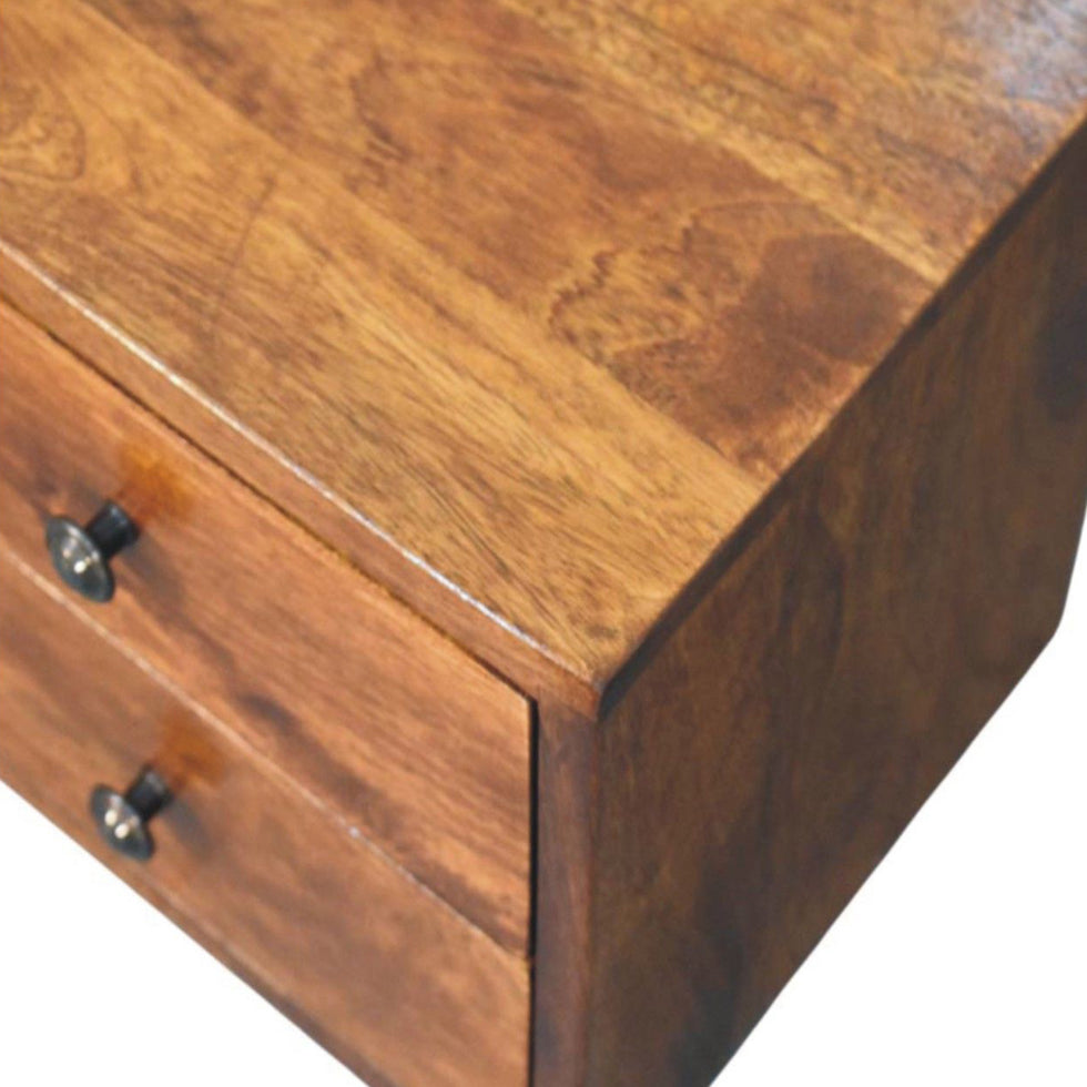 Artisan - Solis 2-Drawer Chestnut Wall Mounted Nightstand