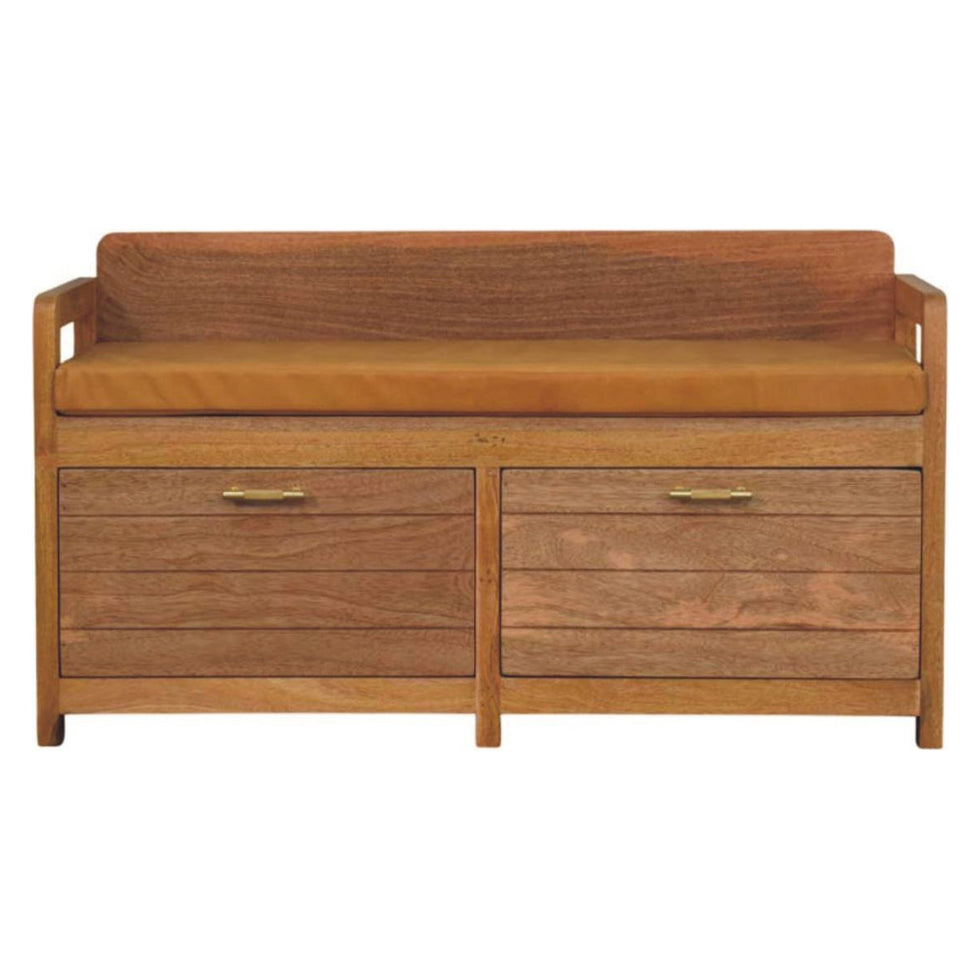 Artisan - Oxford Oak-Ish 2 Drawer Storage Bench