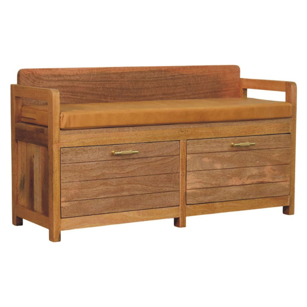 Artisan - Oxford Oak-Ish 2 Drawer Storage Bench