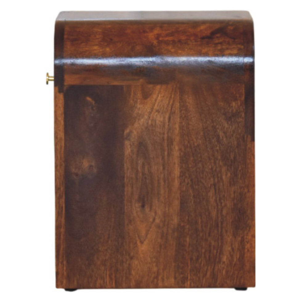 Artisan - Mini Darcy Chestnut Nightstand With Curved Edges