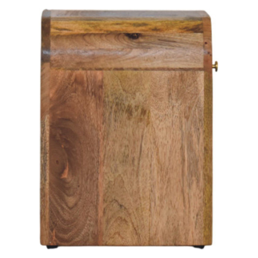 Artisan - Mini Darcy Oak-Ish Nightstand With Curved Edges