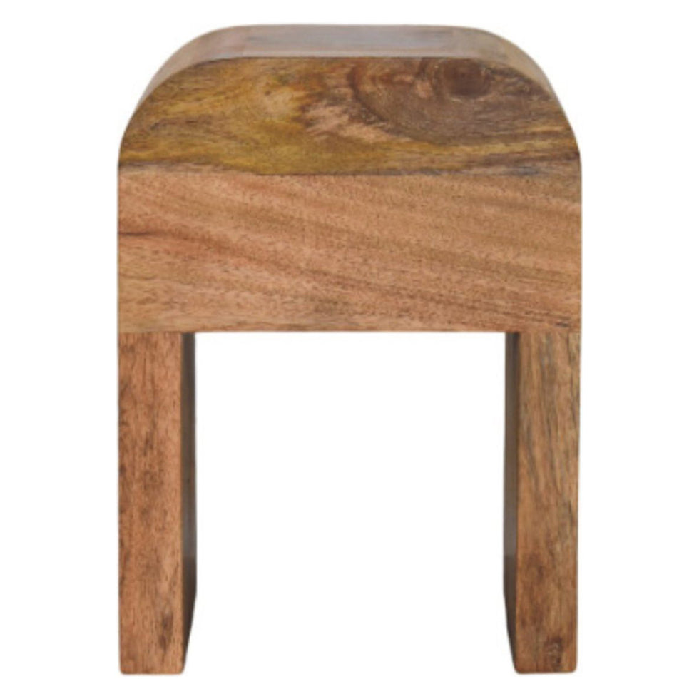 Artisan - Mini Darcy Oak-Ish Nightstand With Curved Edges