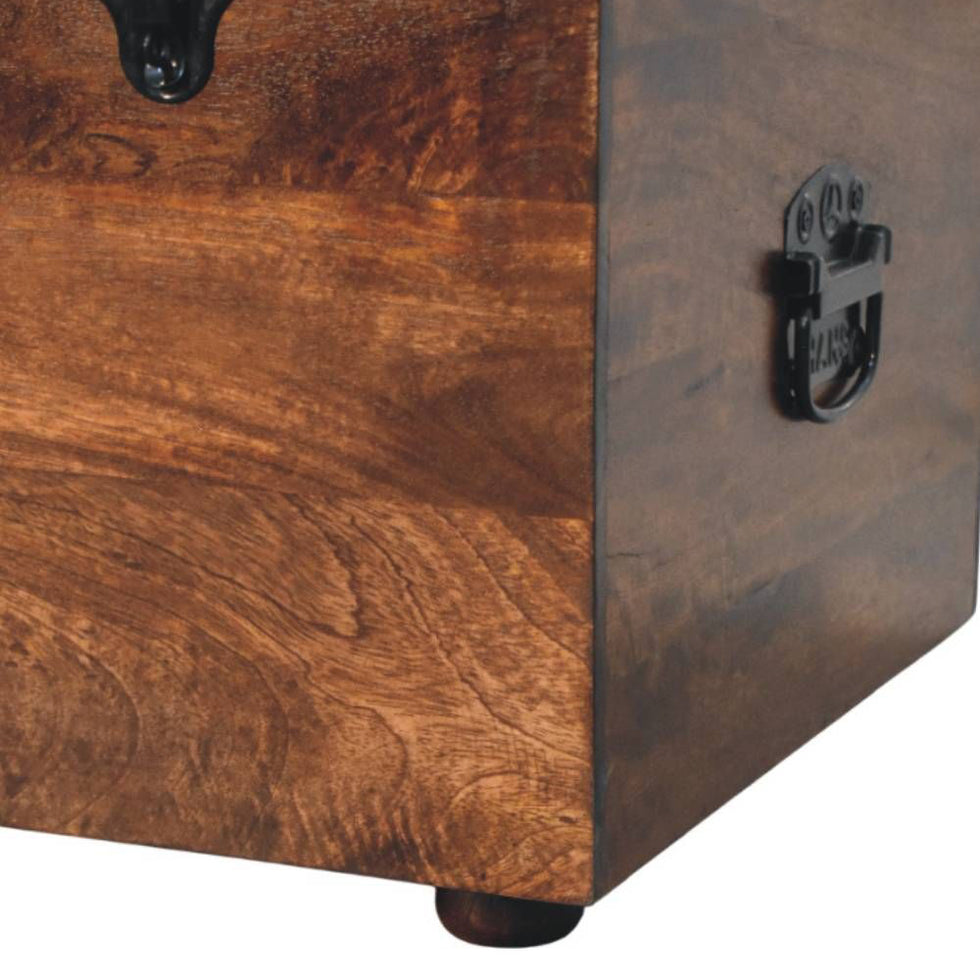 Artisan - Black Buffalo Hide Leather Storage Trunk