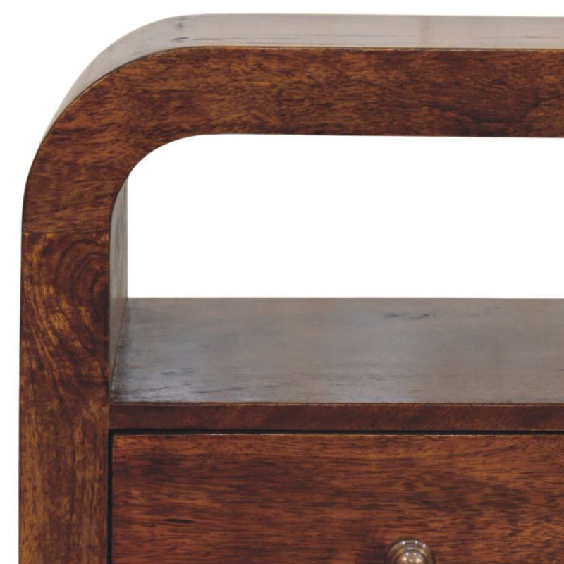 Artisan - Darcy 3 Drawer Open Shelf Chestnut Media Unit