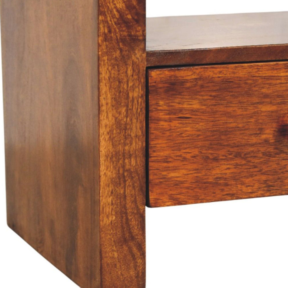 Artisan - Darcy 3 Drawer Open Shelf Chestnut Media Unit