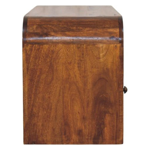 Artisan - Darcy 3 Drawer Open Shelf Chestnut Media Unit