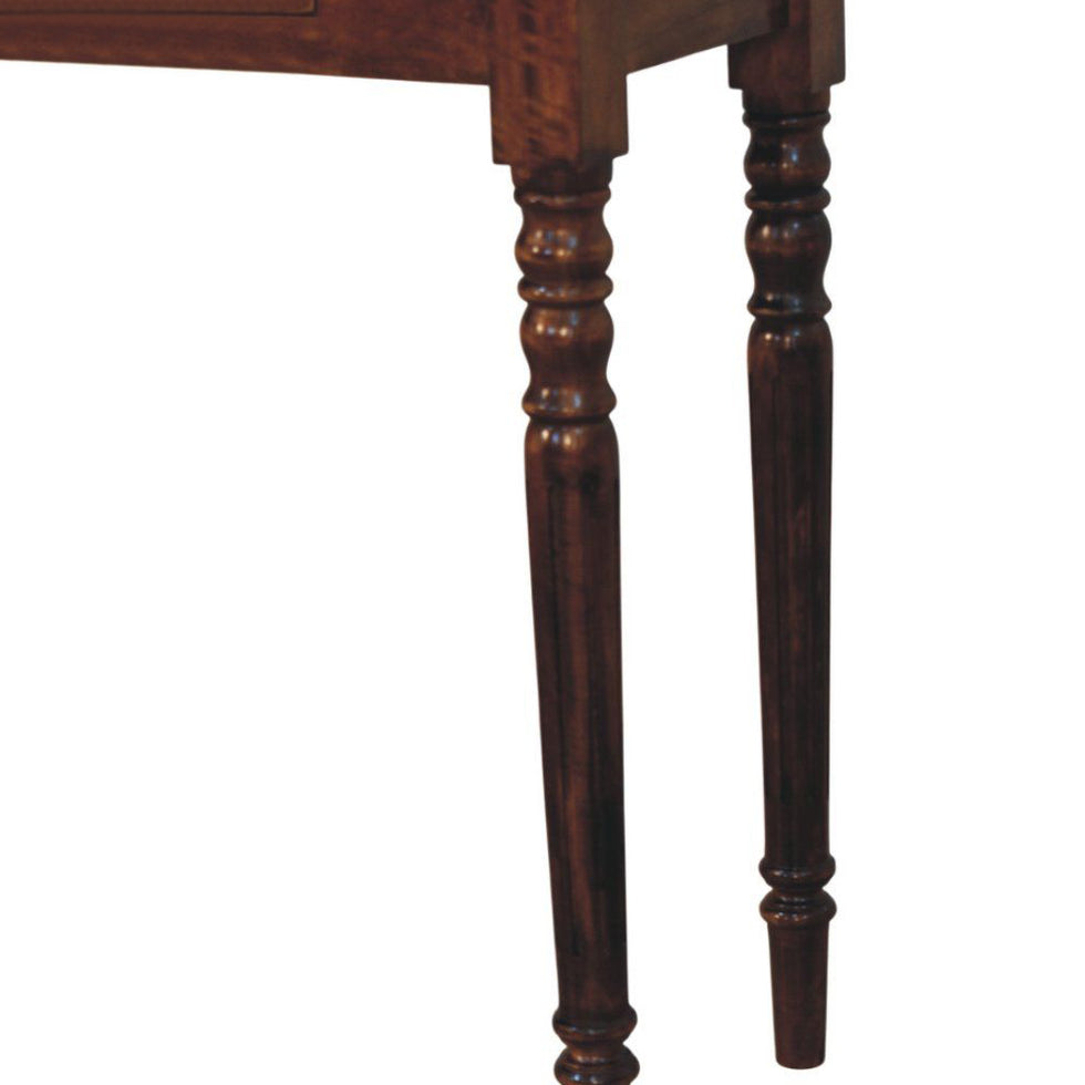 Artisan - Turned Legs 3 Drawer Chestnut Console