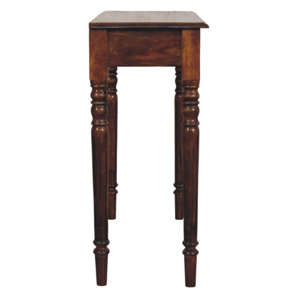 Artisan - Turned Legs 3 Drawer Chestnut Console