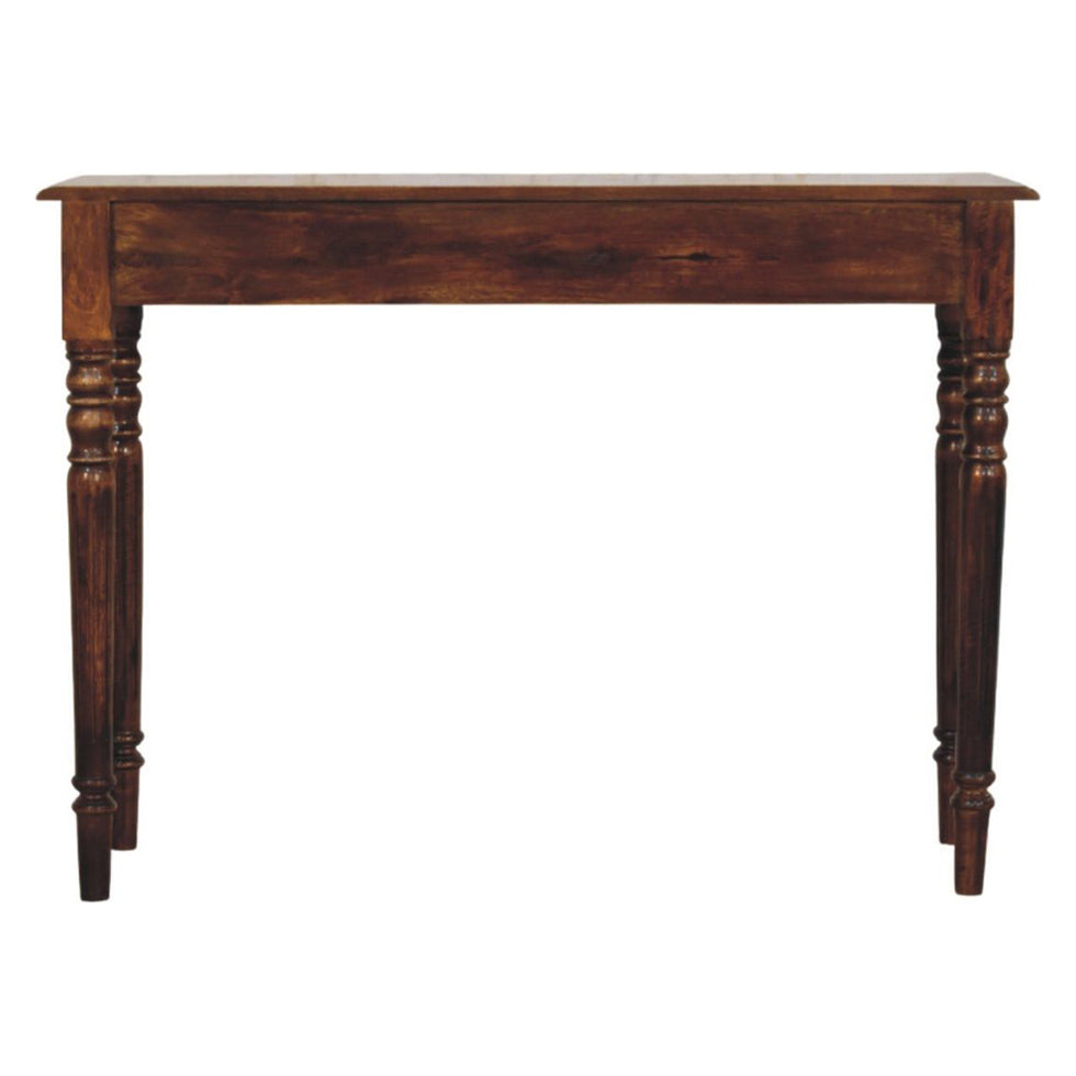 Artisan - Turned Legs 3 Drawer Chestnut Console