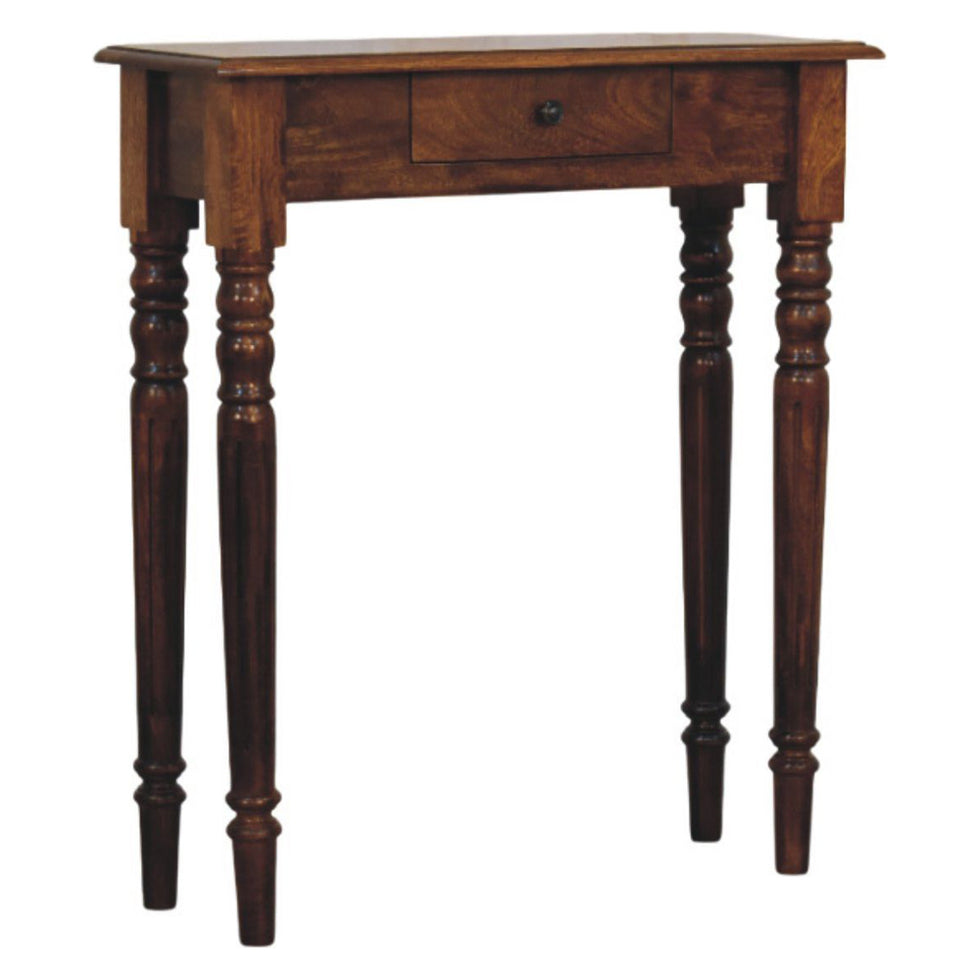 Artisan - Turned Legs 1 Drawer Chestnut Console