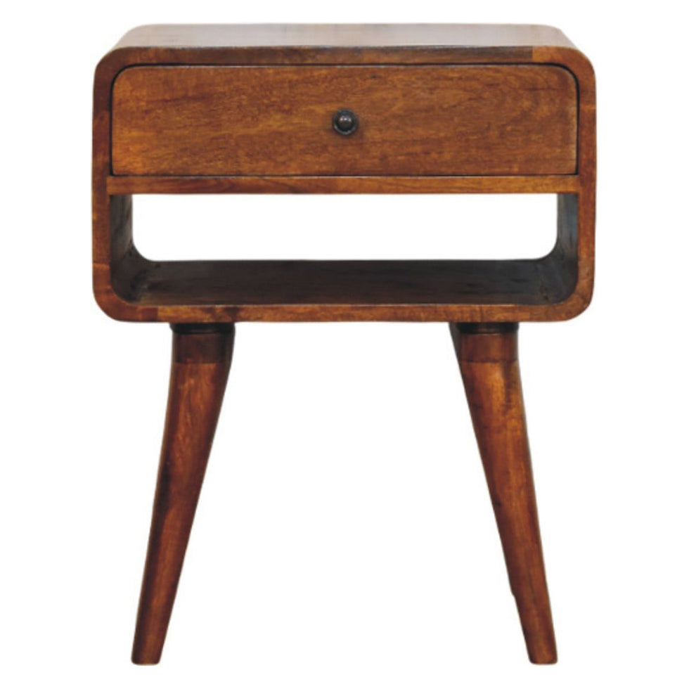 Artisan - Avora Chestnut Nightstand With Drawer And Open Slot