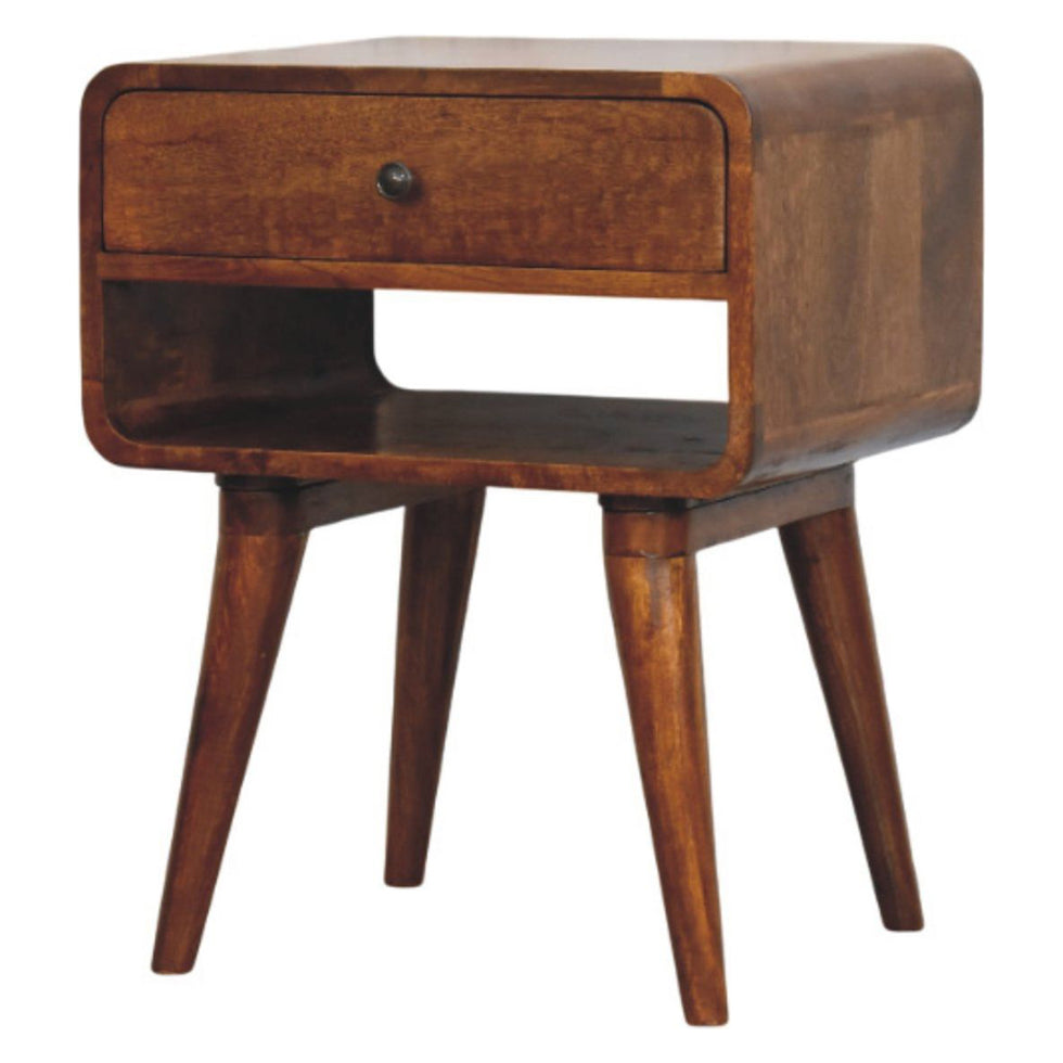 Artisan - Avora Chestnut Nightstand With Drawer And Open Slot