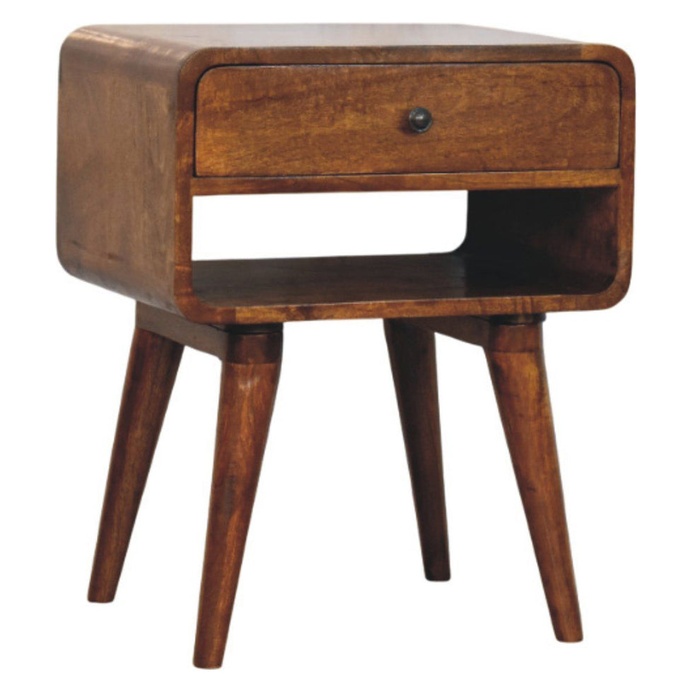 Artisan - Avora Chestnut Nightstand With Drawer And Open Slot